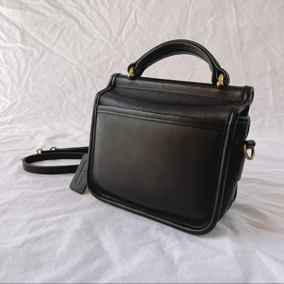 COACH VINTAGE Black MINI WINNIE CROSSBODY SATCHEL BAG 9023 - Picture 6 of 13